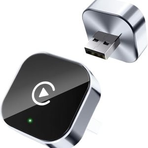 2026 Upgraded Wireless CarPlay Adapter - Fast Auto-Connect, Stable Connection, Mini Size Plug & Play Adapter for iPhone & Android Auto Compatible Cars